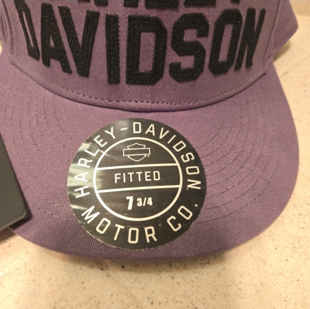 Harley Davidson Mens Grey And Black Fitted Hat Men 7 3/4 New With Tags 022026 - Picture 3 of 7